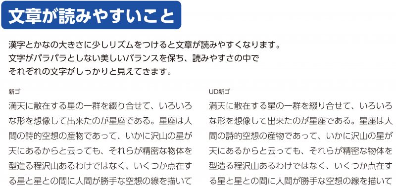 「文章が読みやすいこと」
漢字とかなの大きさに少しリズムをつけると文章が読みやすくなります。文字がぱらぱらとしない美しいバランスを保ち、読みやすさの中でそれぞれの文字がしっかり見えてきます。