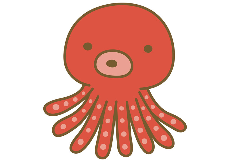 "octopus"を覚えたむすこ。今の子はすごい。ぼくが小6の時は全く知らなかったです。