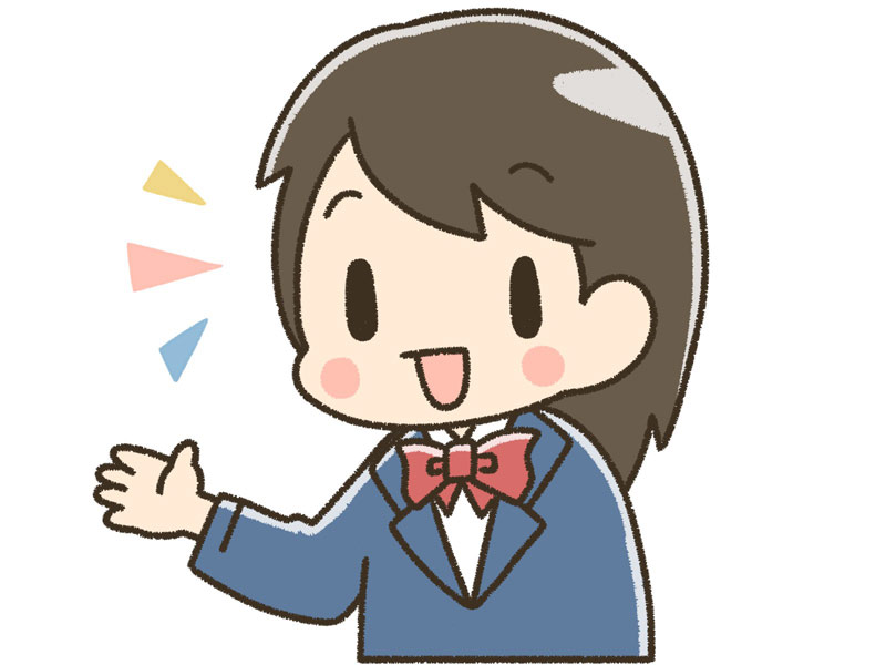 プレゼン女子生徒イメージ