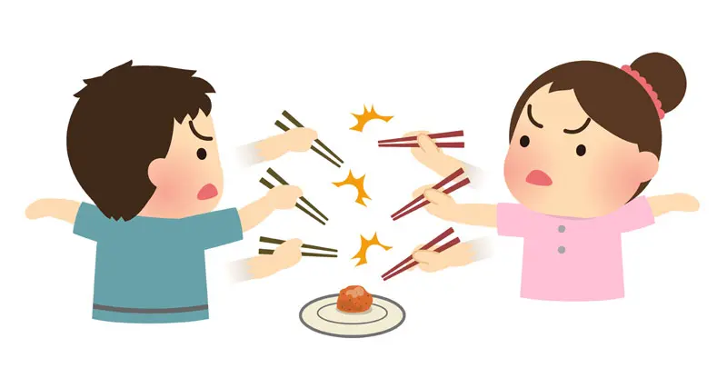 おかずの取り合い