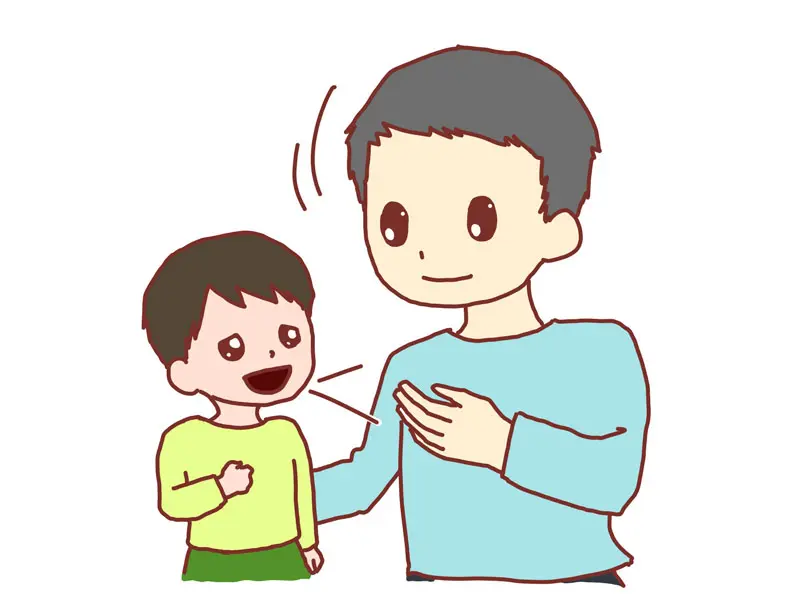 こどもの話を聞くおとな