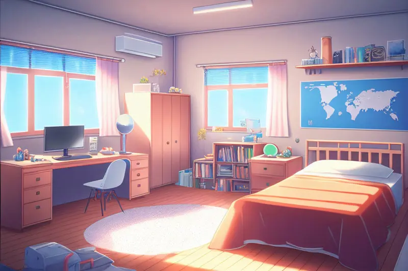 画に描いてあった子供部屋、こんなんじゃありません。