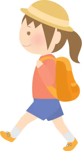 リュックの女の子